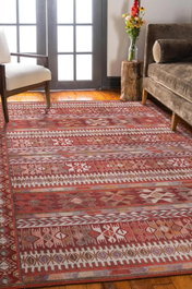 Conceptum Folk Chenille - Red BA 43 Rojo 75 x 230 cm